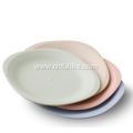 Square Wheat Straw Plastic Plates for Home